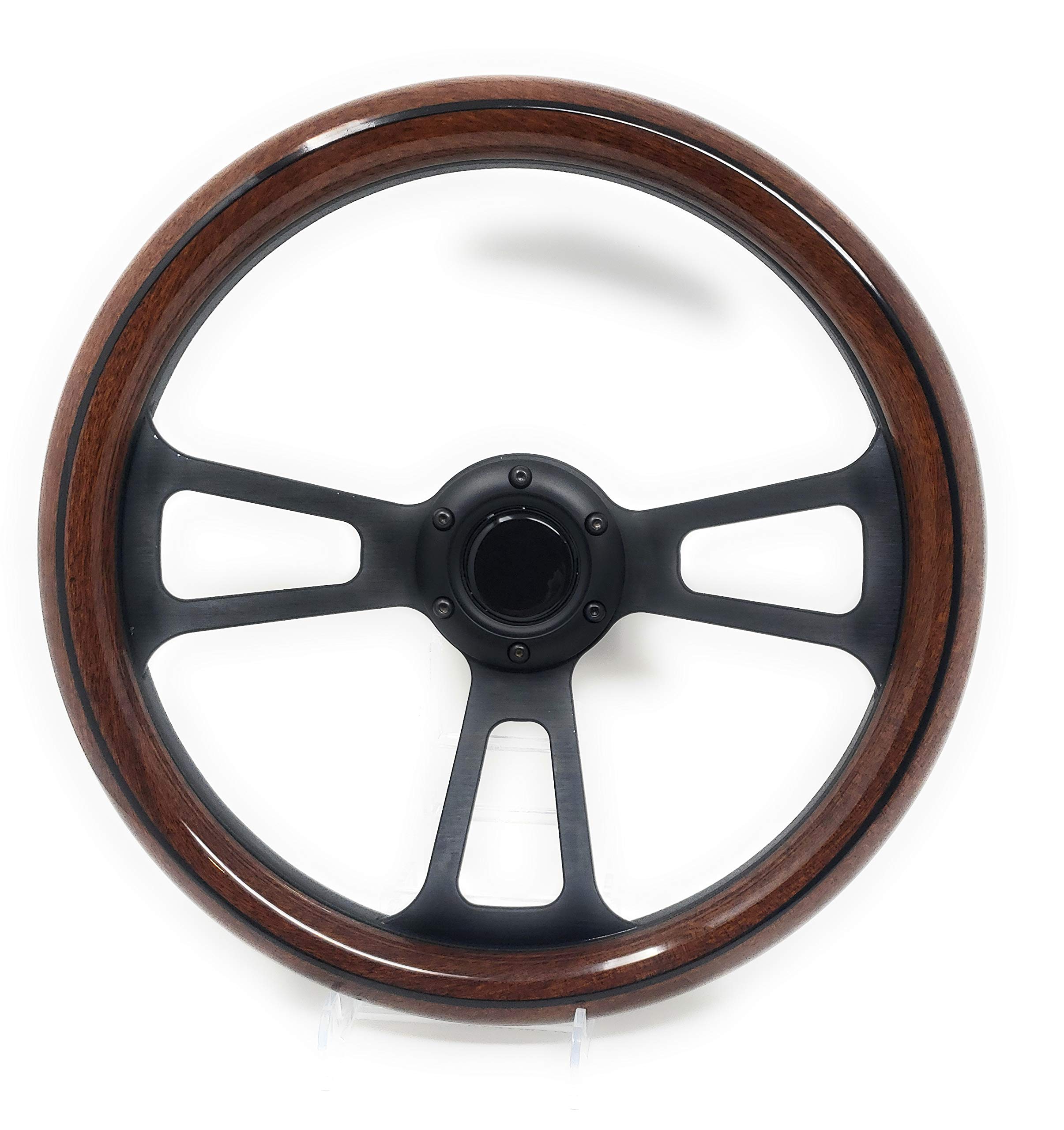 ウッド スポーク ステアリング 本体14インチ350mm 金属3スポーク新品 freestagekobe_y9378